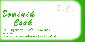 dominik csok business card